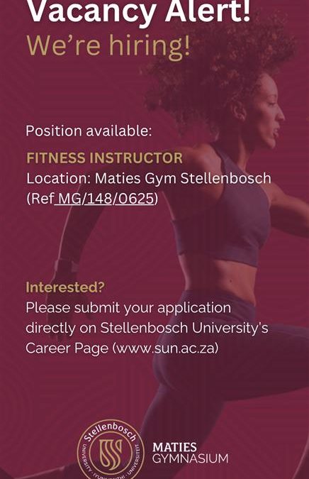 Vacancy: Fitness Instructor